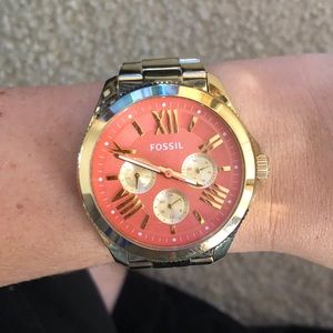 Coral face Fossil watch